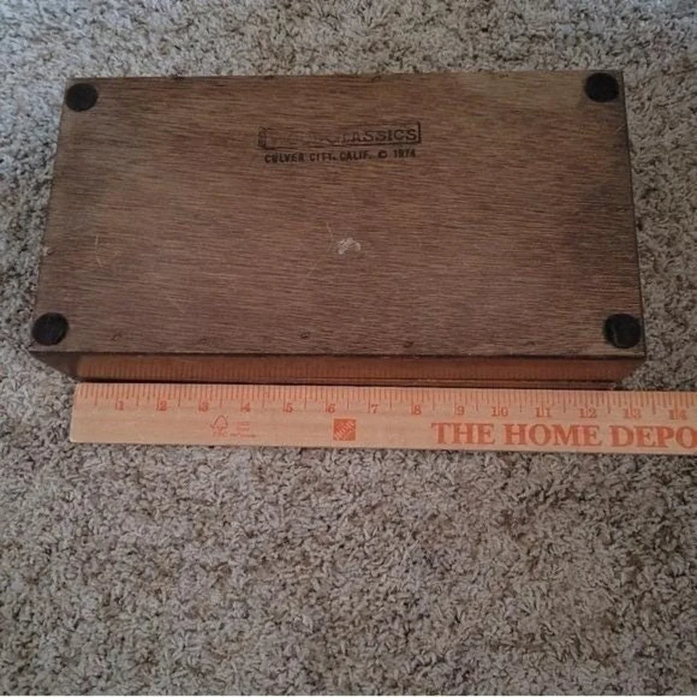 Vintage Wood Classics Dentist Desk Organizer Box Mirror Calendar‎ 1976